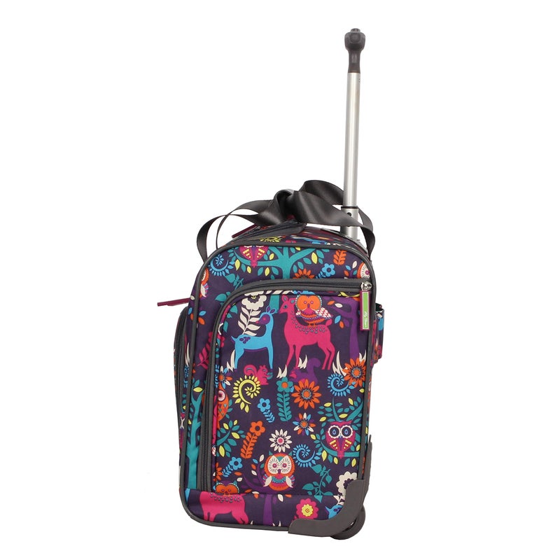 Lily Bloom Designer 15 Inch Carry On - Weekender Overnight Business Travel Luggage - Lightweight 2- Rolling Wheels Suitcase - Under Seat Rolling Bag for Women (Wildwoods) - Image 4